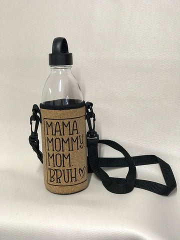 850ml Glass Bottle with Cork Hands Free Sleeve