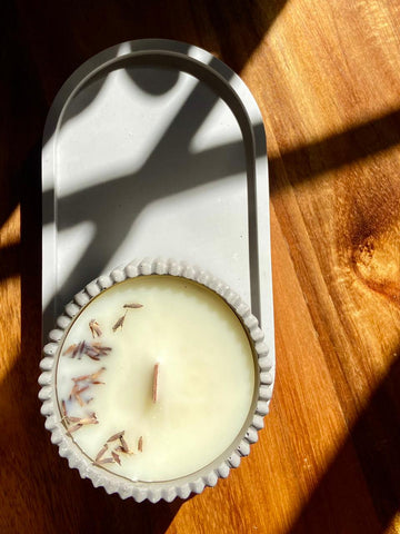 Scented Candle in Tray Container