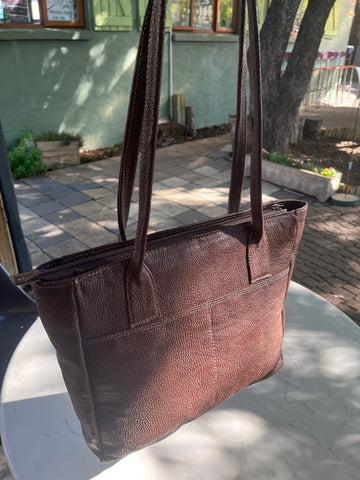 Ladies leather handbag/ laptop bag Brown