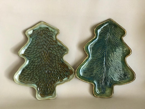 Ceramic Christmas Tree Plate