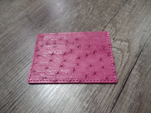 Mini Ostrich Leather Cardholder