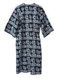 Black & White Geometric Print Kimono
