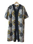 Yellow & Black Floral Kimono
