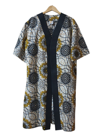 Yellow & Black Floral Kimono