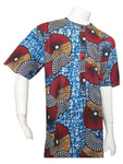 Men's Short-Sleeve African Print Shirt