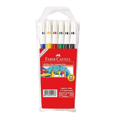 FABER-CASTELL FIBRE TIP COLOUR MARKER - SET OF 6