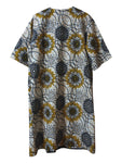 Yellow & Black Floral Kimono