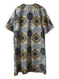 Yellow & Black Floral Kimono