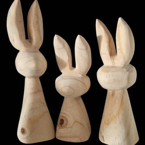 Hustle & Heart: Wooden Figurines - Bunnies