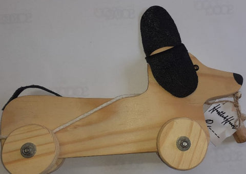 Hustle & Heart:  Wooden Pull Dog Toy