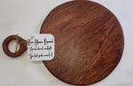 Hustle & Heart:  Round Rosewood Chopping Board