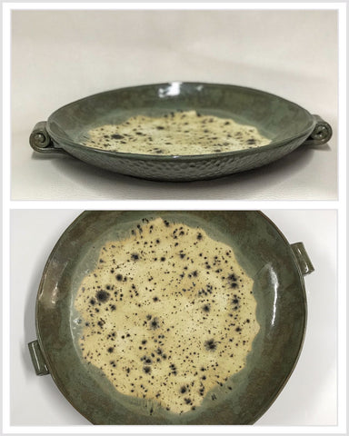 Green & Beige Fruit Dish