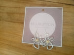 Silver Flower With Gold Center Hoops
