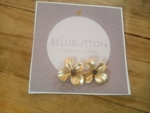Gold Flower Earrings