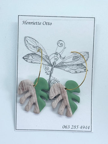 Otto Jewellery Gold Leaf Drop Earrings