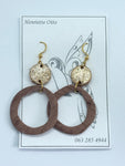 Otto Jewellery Gold & Brown Earrings