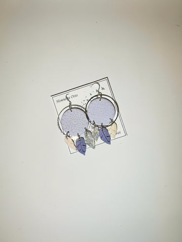 Otto Jewellery Dream Catcher Silver & Purple Earrings