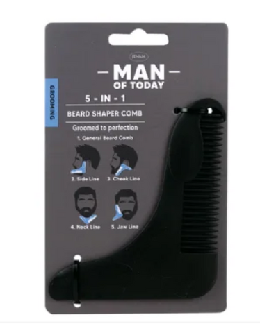 Men's 5 - In - 1 Beard Shaper Comb - 17cm