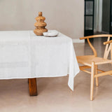 White Linen Tablecloth