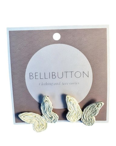 White Butterfly Earrings