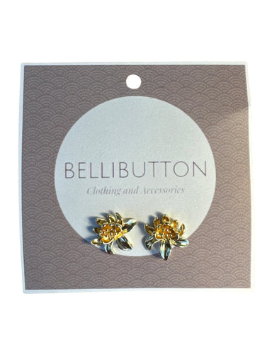 Gold Flower Earrings