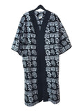 Black & White Geometric Print Kimono