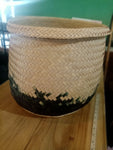 Beige and green basket