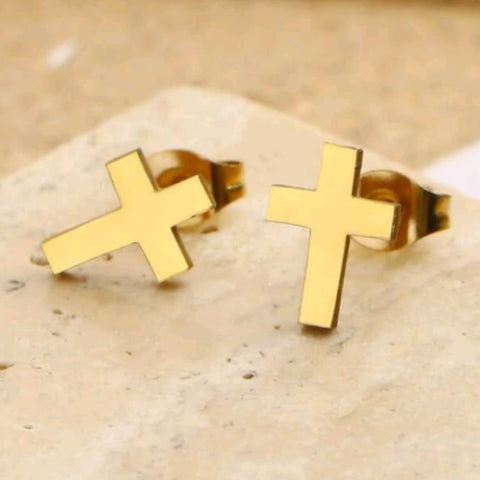 Silifit Studs - Gold Cross