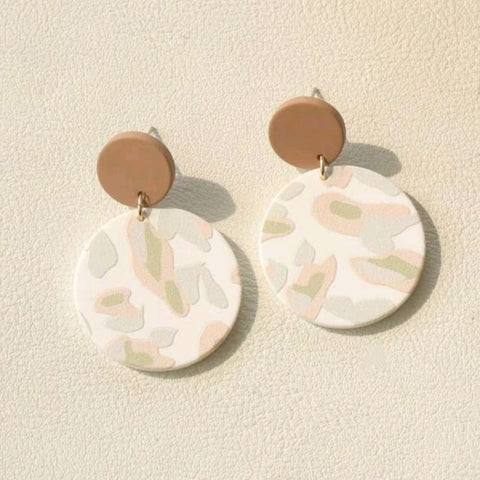 Silifit Dangle Earrings - Beige, Cream and Grey