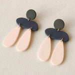 Silifit Dangle Earrings - Charcoal & Peach