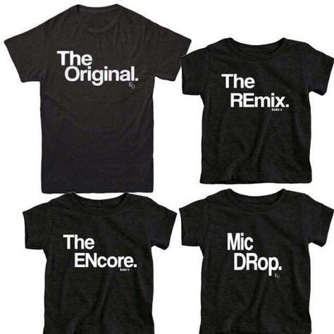 Family T-Shirt Sets - "Mic Drop" Kids Sizes