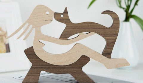 Hustle & Heart: Wooden Figurines - Woman & Dog