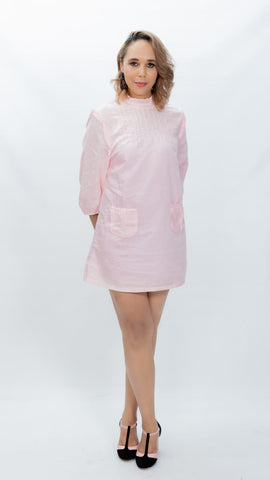 Pink Linen Dress