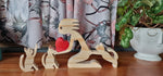 Hustle & Heart: Wooden Figurines - Lady & The Cats