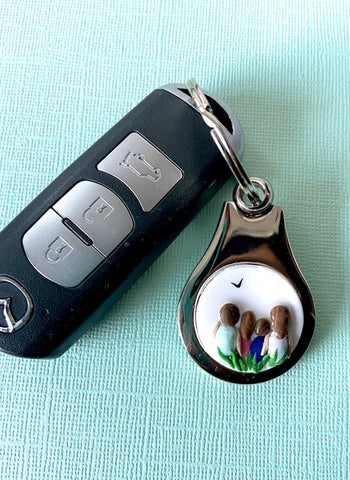 Family Portrait Key Ring