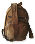 Soft Brown/Dark Brown Leather Backpack - Large