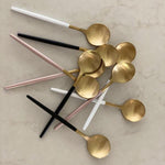 Matt round teaspoons - 2 tone colours (set of 3)