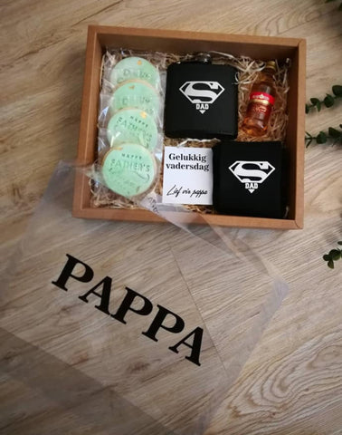 Fathers Day Gift Box - Socks, Cookies, Hipflask & Card