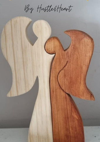 Hustle & Heart: Wooden Figurines - Angels in love