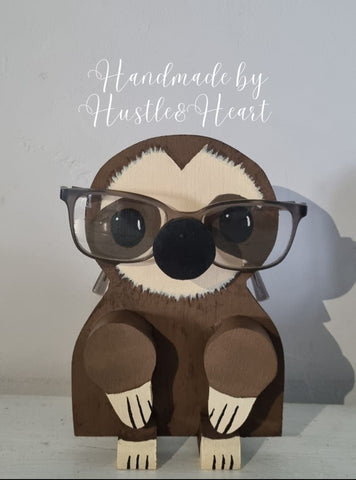 Hustle & Heart: Wooden Figurines - Sloth Specs holder