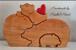Hustle & Heart: Wooden Figurines - Saligna Bear Family (Varnished)