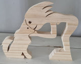 Hustle & Heart: Wooden Figurines - Lady & Dog