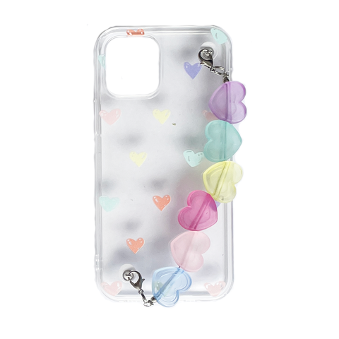 Multi Heart Hand Strap Smartphone Cover