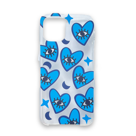 Hearty Eyes Blue Smartphone Cover