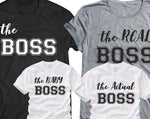 Family T-Shirts Sets - "The Real Boss"